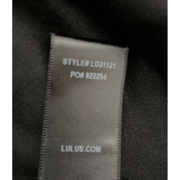 NWT Lulus Size Small Women Black Deep V-Neck Mini Lined Dress Bell Sleeve - Picture 11 of 11